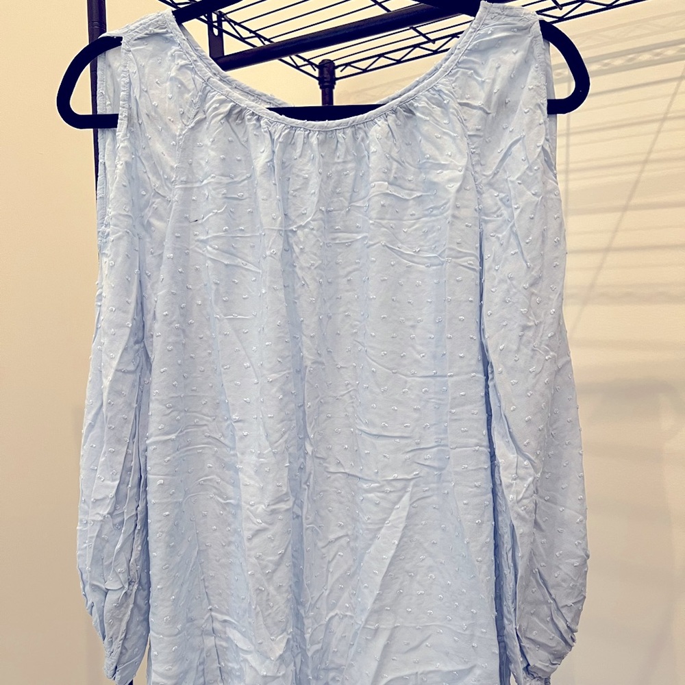 Soft blue maternity tunic